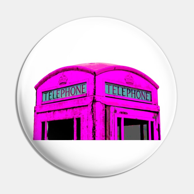 Pink Phone Box Pin by Jane Braat