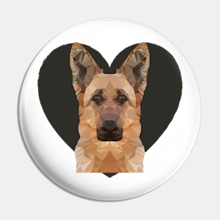 Low Poly German Shepherd Pin