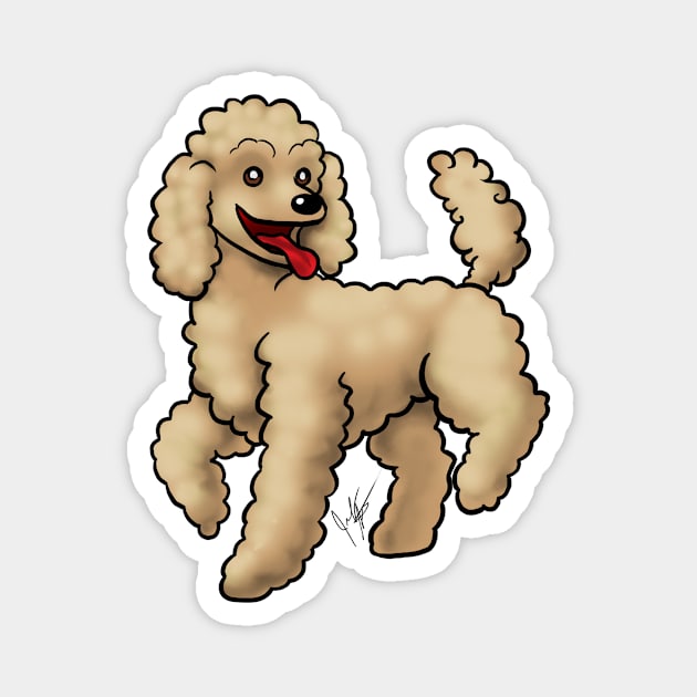 Dog - Poodle - Toffee Magnet by Jen's Dogs Custom Gifts and Designs