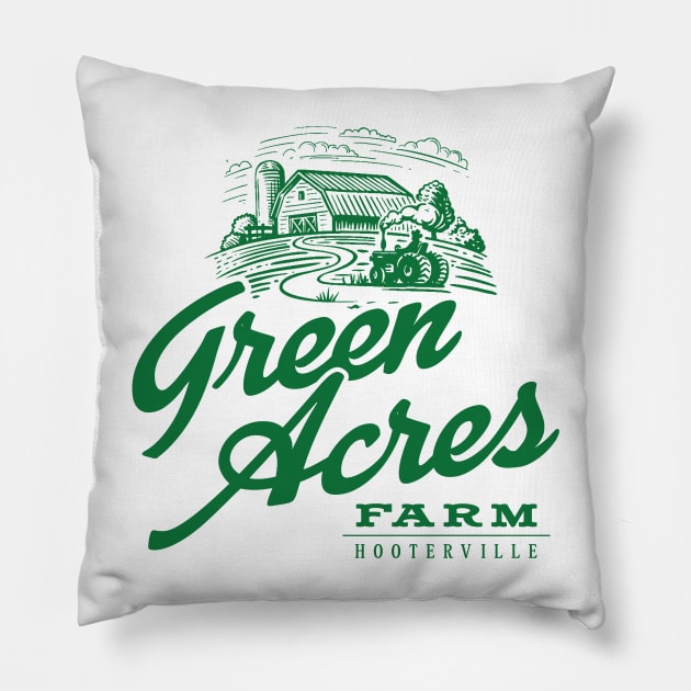 Green Acres Pillow by MindsparkCreative