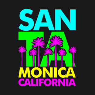 Santa Monica Bright Palm Trees T-Shirt