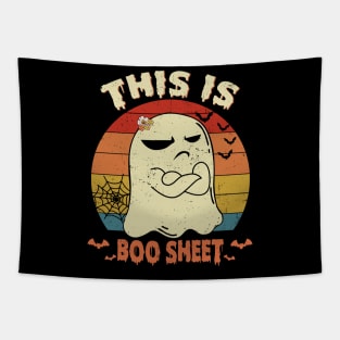 This Is Boo Sheet Ghost Retro Halloween Costume Men Women Shirt Tapestry