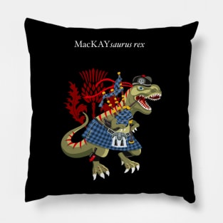 Clanosaurus Rex MacKAYsaurus Plaid MacKay BLUE Scotland Ireland Family Tartan Pillow