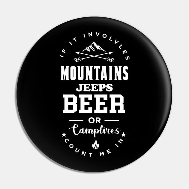 Mountains Jeeps Beer Pin by amalya