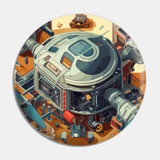 Isometric Space station Pin