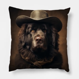 Cowboy Dog - Newfoundland Pillow