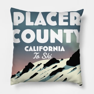 Placer County, California ski poster Pillow