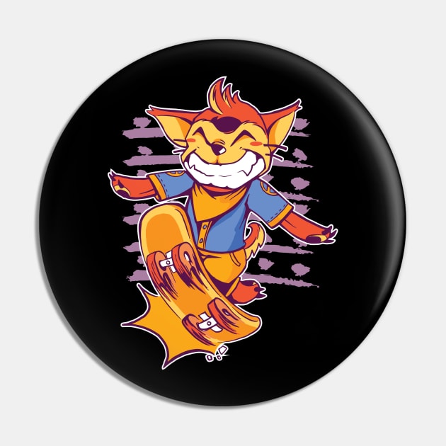 Skate Fox Pin by 2P-Design