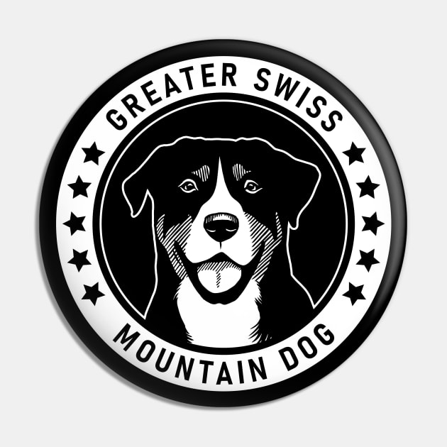 Greater Swiss Mountain Dog Fan Gift Pin by millersye