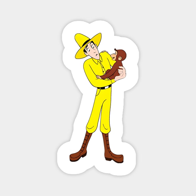 Curious George Man In The Yellow Hat 4 Magnet by EcoEssence