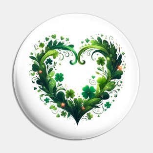 Heart Irish Shamrock St Patrick Day Pin