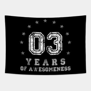 Vintage 3 years of awesomeness Tapestry