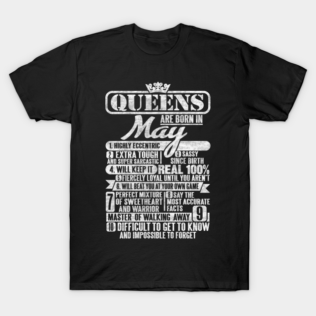 Discover Queens Are Born In May - Queens Are Born In May - T-Shirt