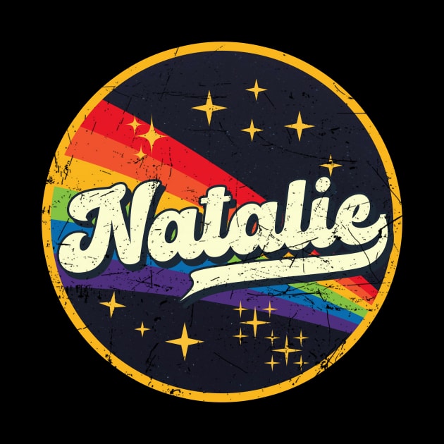 Natalie // Rainbow In Space Vintage Grunge-Style by LMW Art