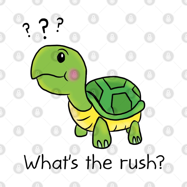 What's the Rush? Turtle by RoserinArt