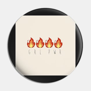 GIRL POWER FIRE Pin