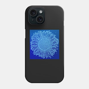 Royal Blue Sunflower Phone Case