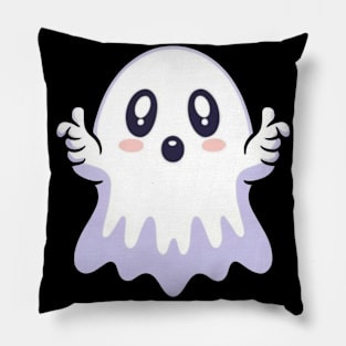 Cute Ghost with thumbs up Pillow