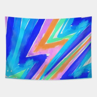 nightlife rainbow Power - colorful face mask design Tapestry