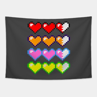 Pixel Hearts Tapestry