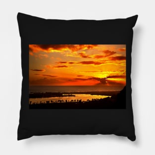 Sunset at Kaiafas lake Pillow