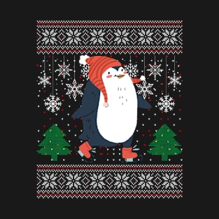 Funny Christmas Penguin Women Men Ugly Xmas Sweater T-Shirt