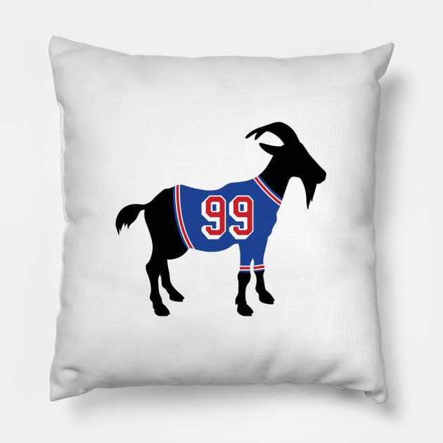 Wayne Gretzky New York Rangers GOAT Pillow by cwijeta