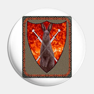 Flaming Bunny Pin