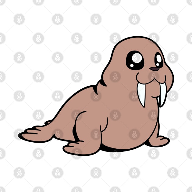 Kawaii walrus by Modern Medieval Design