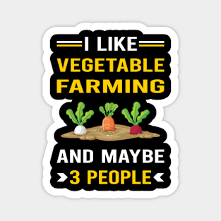 3 People Vegetable Farming Farm Farmer Magnet