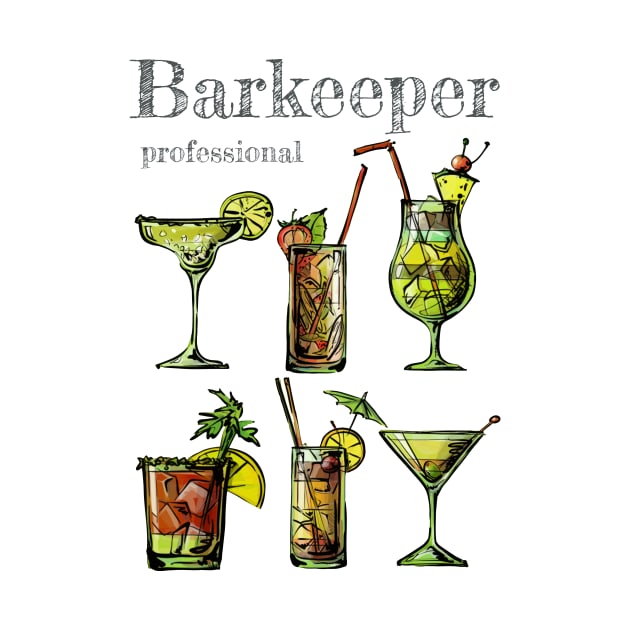 Barkeeper Professional Design by Unelmoija