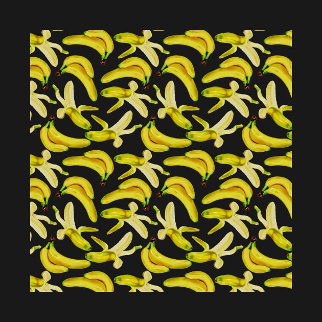 Cute Ripe Yellow Banana Nature Tropical Fruit Pattern Gift by Freid