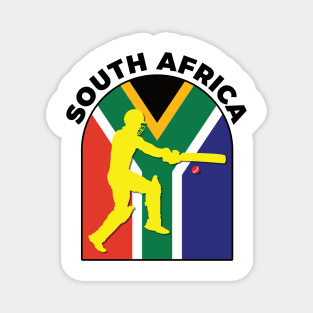 South Africa Cricket Batsman South Africa Flag Magnet