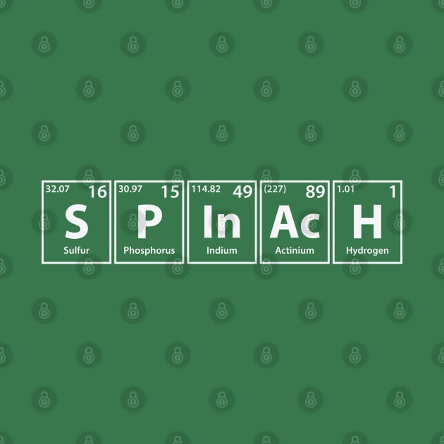 Spinach (S-P-In-Ac-H) Periodic Elements Spelling by cerebrands