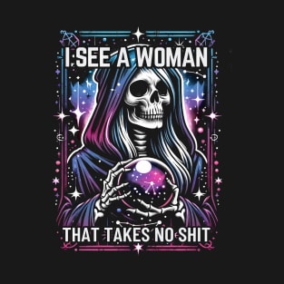 "Take No Shit" Fortune Teller Skeleton T-Shirt