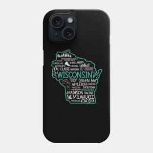 Waukesha Wisconsin cute Milwaukee, Osseo, Green Bay, Kenosha, Racine, Appleton, Waukesha, Eau Claire, Oshkosh, Janesville Phone Case