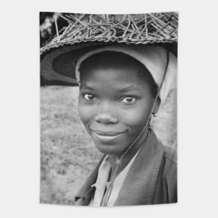 Vintage portrait of a Liberian Woman Tapestry