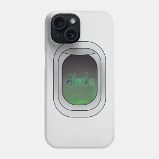 Northern Lights view from Plane Window | Alaska Souvenir Phone Case