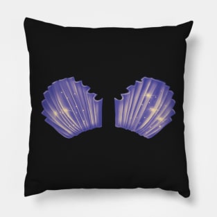 Shell mermaid bra (violet) Pillow