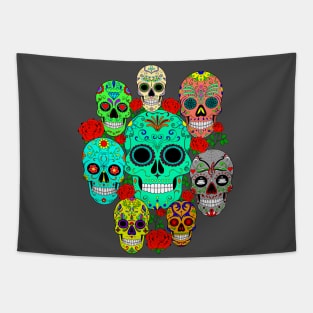 Sugar Skulls Galore Tapestry