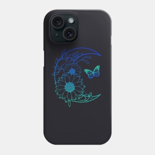 Sunflower Butterfly Moon Phone Case