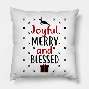 Joyful, Merry and Blessed Christmas Shirt Pillow