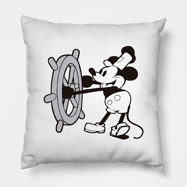 Steamboat Willie Pillow by Producer