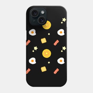 Cute Eggs Bacon Waffle Toast Breakfast Pattern Phone Case