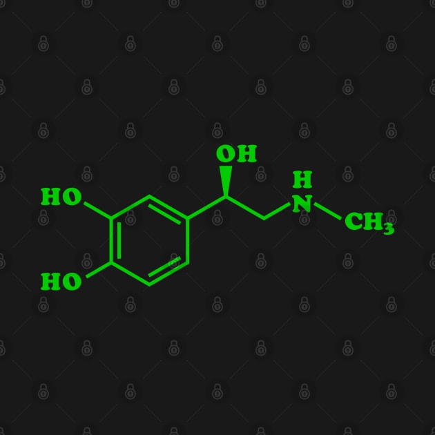 Adrenaline Molecule Chemical Formula by tinybiscuits