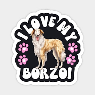 I Love My Borzoi Magnet