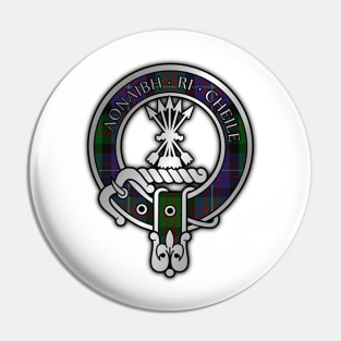 Clan Cameron Erracht Tartan Crest Pin