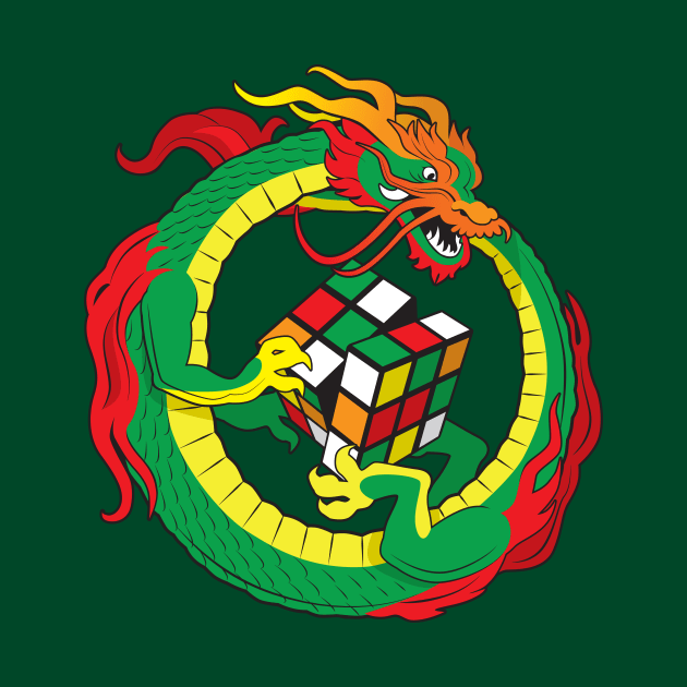 Rubik's cube dragon by goldengallery