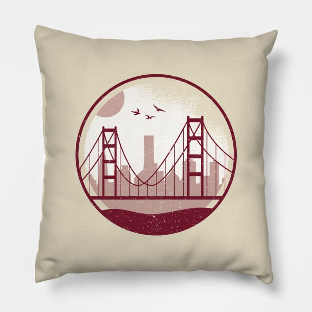 Golden Gate Bridge Pillow by LR_Collections