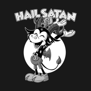 HAIL SATAN Baphomet 30s retro Cartoon Blackcraft Cute T-Shirt